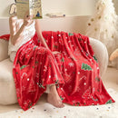 DecorBites™ Christmas Flannel Blanket - Soft & Cozy Cartoon Shawl for Home & Office