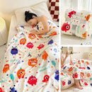 DecorBites™ Christmas Flannel Blanket - Soft & Cozy Cartoon Shawl for Home & Office