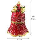 Christmas red & gold bow jewelry trinket box bedroom decor