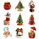 Christmas red & gold bow jewelry trinket box bedroom decor