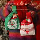 Christmas knitted apple bag red fabric gift pouch dining room decor