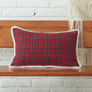 Green & white letter embroidery plaid cushion set living room decor