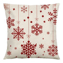 Red and black plaid christmas linen cushion cover living room decor