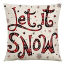Red and black plaid christmas linen cushion cover living room decor