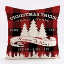 Red and black plaid christmas linen cushion cover living room decor