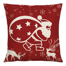 Red and black plaid christmas linen cushion cover living room decor