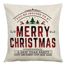 Red and black plaid christmas linen cushion cover living room decor