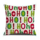 Festive red christmas linen cushion cover set living room decor
