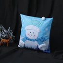 DecorBites™ Christmas Patchwork Embroidered Snowflake Pillow Covers 45x45 Red White Home Decor