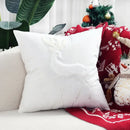 Red velvet christmas patchwork merrychristmas cushion cover living room
