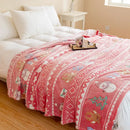 DecorBites™ Christmas Pattern Printed Soft Blanket: Fine Fluffy Multi-Purpose Bed Sofa Cover