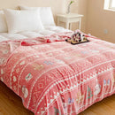 DecorBites™ Christmas Pattern Printed Soft Blanket: Fine Fluffy Multi-Purpose Bed Sofa Cover