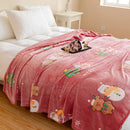 DecorBites™ Christmas Pattern Printed Soft Blanket: Fine Fluffy Multi-Purpose Bed Sofa Cover