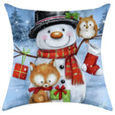 Festive character print christmas pillowcase living room decor