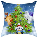 Festive character print christmas pillowcase living room decor