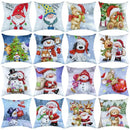 Festive character print christmas pillowcase living room decor