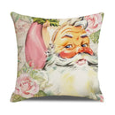 Vintage santa claus and snowman print pillowcase set living room decor