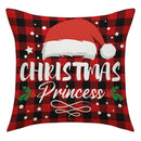 Vintage santa claus and snowman print pillowcase set living room decor