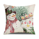 Vintage santa claus and snowman print pillowcase set living room decor