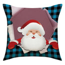 Vintage santa claus and snowman print pillowcase set living room decor