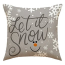 Vintage santa claus and snowman print pillowcase set living room decor