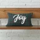 Green and white christmas plaid cotton cushion cover living room