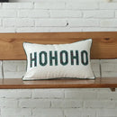 DecorBites™ Christmas Plaid Cotton Cushion Cover with Letter Snowflake Embroidery