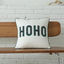 DecorBites™ Christmas Plaid Cotton Cushion Cover with Letter Snowflake Embroidery