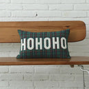 DecorBites™ Christmas Plaid Cotton Cushion Cover with Letter Snowflake Embroidery