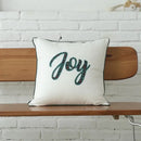 DecorBites™ Christmas Plaid Cotton Cushion Cover with Letter Snowflake Embroidery