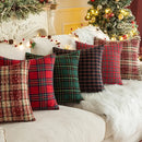 DecorBites™ Christmas Plaid Cushion Cover, Classic Green Red Throw Pillow for Home Decor