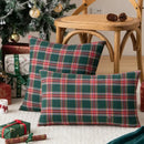 DecorBites™ Christmas Plaid Decorative Pillow Covers for Farmhouse Holiday Decor