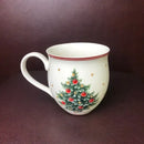 Festive red & white christmas porcelain tableware set dining room