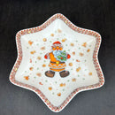 Festive red & white christmas porcelain tableware set dining room