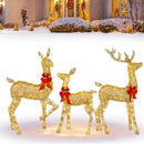 Golden illuminated decorbites christmas reindeer – outdoor led light