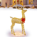 Golden illuminated decorbites christmas reindeer – outdoor led light