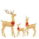 Golden illuminated decorbites christmas reindeer – outdoor led light