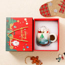 DecorBites™ Christmas Santa Ceramic Mug with Lid - Festive Holiday Gift for Home & Office