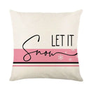 Vintage santa claus pink & cream pillow cover living room decor