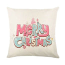 Vintage santa claus pink & cream pillow cover living room decor