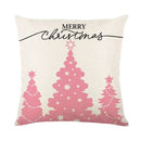 Vintage santa claus pink & cream pillow cover living room decor