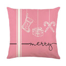 Vintage santa claus pink & cream pillow cover living room decor