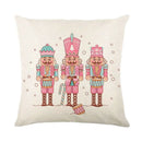 Vintage santa claus pink & cream pillow cover living room decor