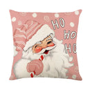 Vintage santa claus pink & cream pillow cover living room decor