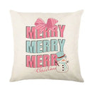 Vintage santa claus pink & cream pillow cover living room decor