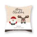 Festive christmas santa elk pillowcase – living room holiday decor
