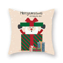 Festive christmas santa elk pillowcase – living room holiday decor