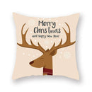Festive christmas santa elk pillowcase – living room holiday decor