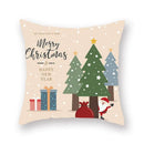 Festive christmas santa elk pillowcase – living room holiday decor