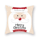 Festive christmas santa elk pillowcase – living room holiday decor